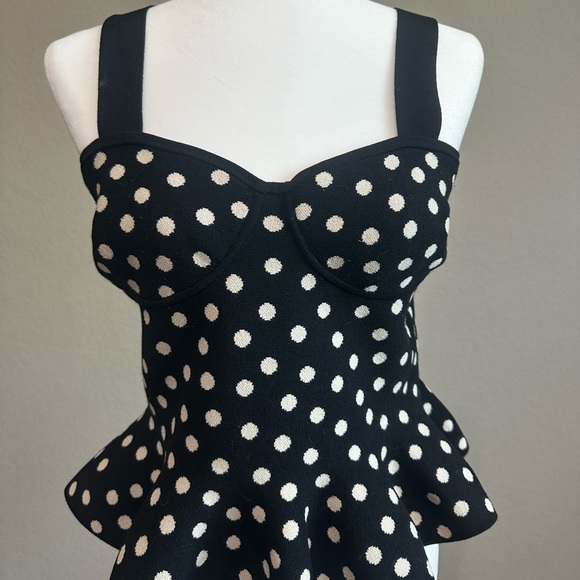 Express like new peplum dot top - Picture 1 of 2